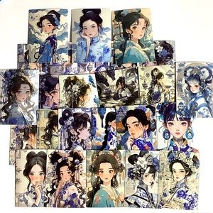 🀄️BLUE-Traditional Manga Girl Set🀄️